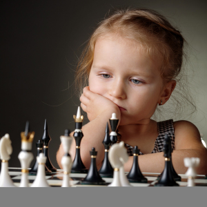 chess by a girl